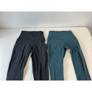 LOT of Size 2 Lululemon leggings Align High-Rise Pant, Black Teal pocket